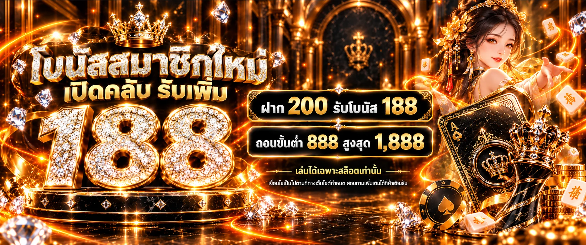 แบนเนอร์โบนัสเกมสล็อต STARPLUS365 พร้อมตัวละคร Mahjong Ways